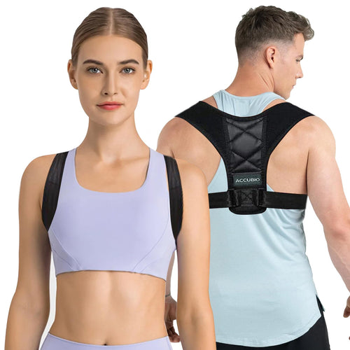 ACCUBIO Posture Corrector for Women & Men | Breathable Back Brace for Back, Neck & Shoulder Pain Relief