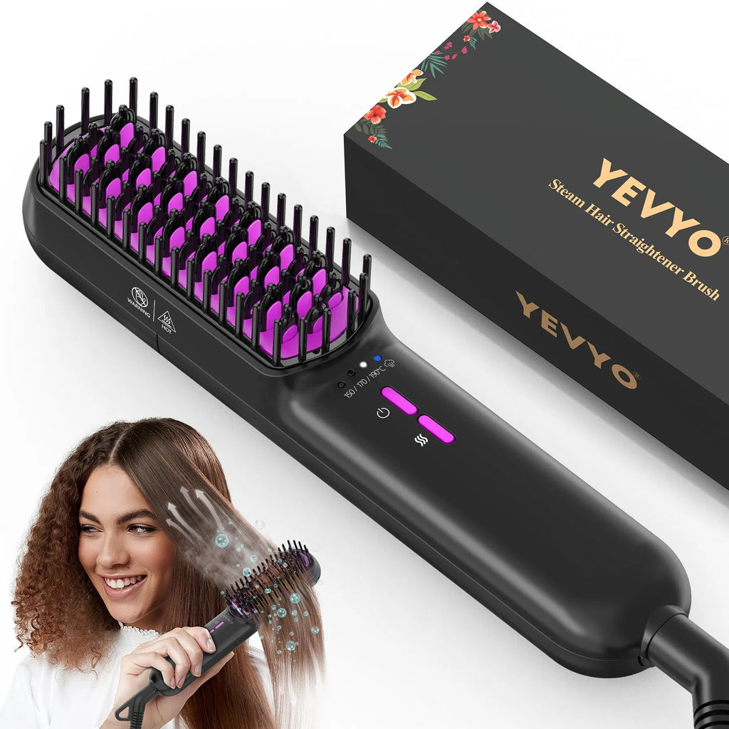 SteamSilk Pro™ Steam Hair Straightening Brush