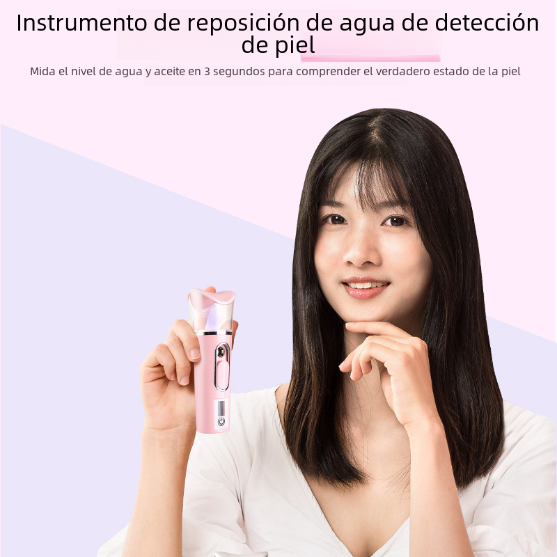 Portable Beauty Device with Skin Hydration Mist