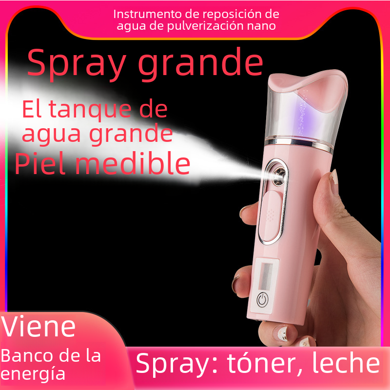 Portable Beauty Device with Skin Hydration Mist